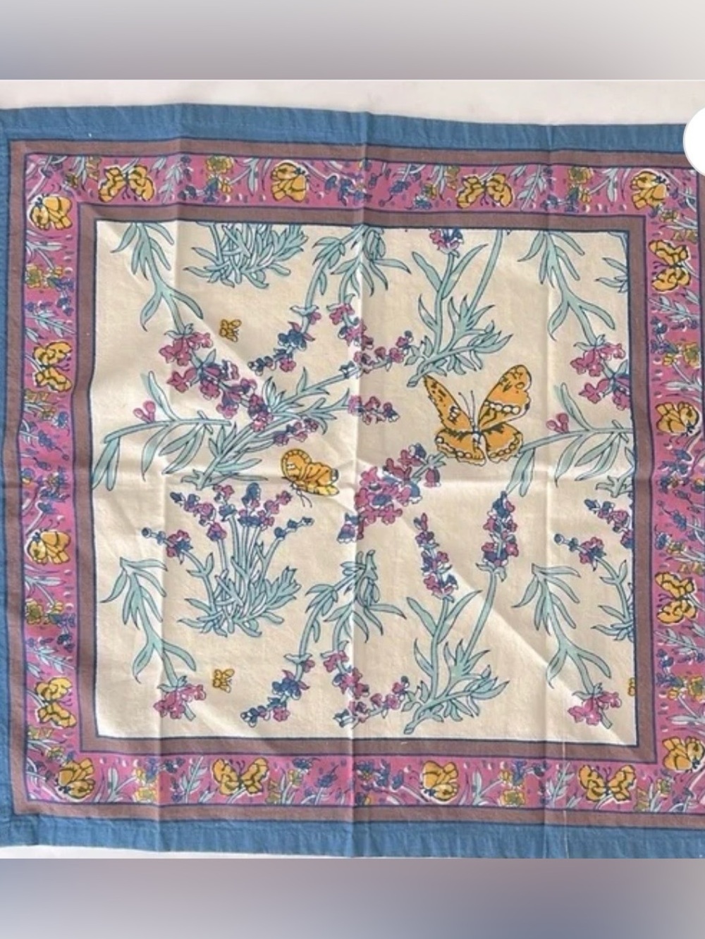 Couleur Nature Paris Bruno Lamy Butterfly Floral Napkins NWT Set of 6